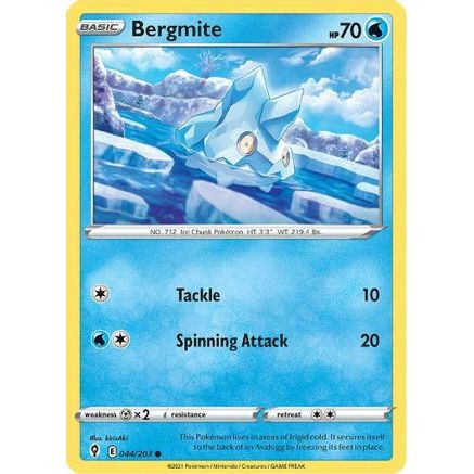 Bergmite 44/203 - SWSH07 Evolving Skies Reverse Holofoil