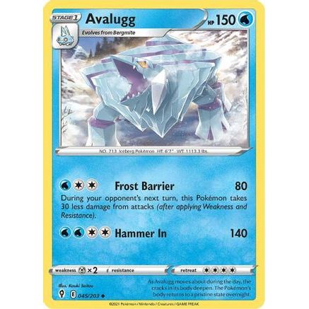 Avalugg 45/203 - SWSH07 Evolving Skies Reverse Holofoil