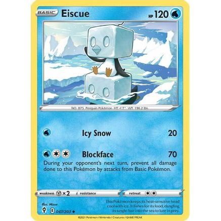 Eiscue 47/203 - SWSH07 Evolving Skies Reverse Holofoil