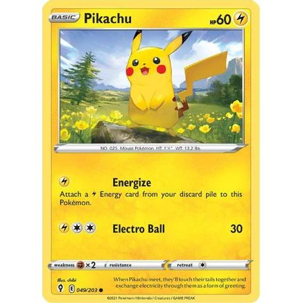 Pikachu 49/203 - SWSH07 Evolving Skies
