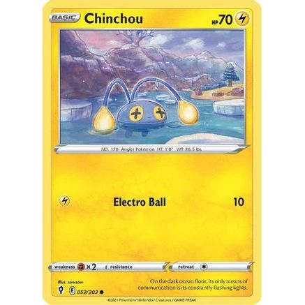 Chinchou 52/203 - SWSH07 Evolving Skies