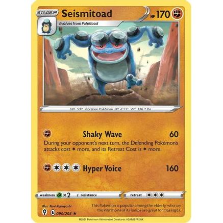 Seismitoad 90/203 - SWSH07 Evolving Skies Reverse Holofoil