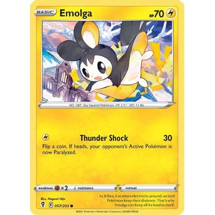 Emolga 57/203 - SWSH07 Evolving Skies Reverse Holofoil