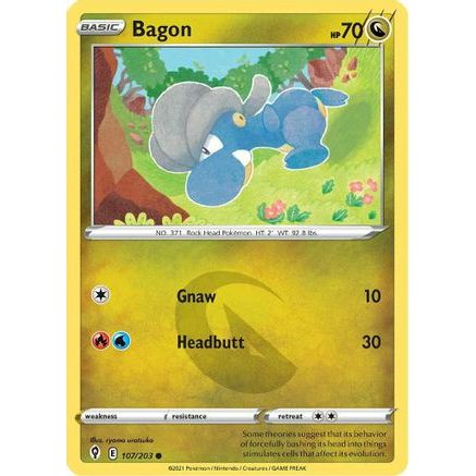 Bagon 107/203 - SWSH07 Evolving Skies Reverse Holofoil