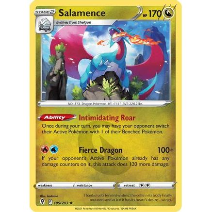 Salamence 109/203 - SWSH07 Evolving Skies Reverse Holofoil