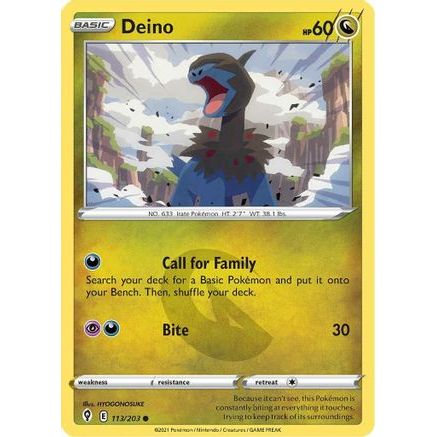 Deino 113/203 - SWSH07 Evolving Skies Reverse Holofoil