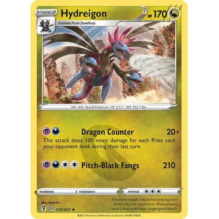 Hydreigon 115/203 - SWSH07 Evolving Skies Holofoil