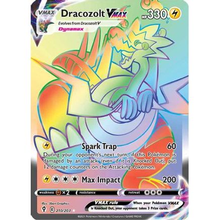 Dracozolt VMAX (Secret) 210/203 - SWSH07 Evolving Skies Holofoil