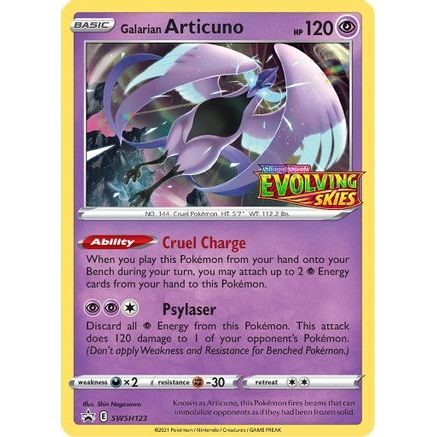 Galarian Articuno - SWSH123 (Prerelease) SWSH123/307 - SWSH Sword & Shield Promo Cards Holofoil