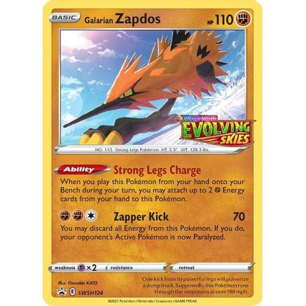 Galarian Zapdos - SWSH124 (Prerelease) SWSH124/307 - SWSH Sword & Shield Promo Cards Holofoil