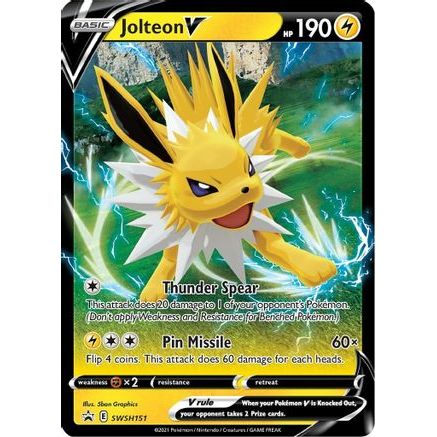 Jolteon V - SWSH151 SWSH151/307 - SWSH Sword & Shield Promo Cards Holofoil