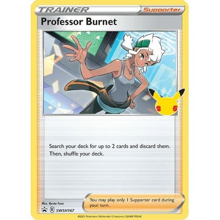 Professor Burnet - SWSH167 (25th Anniversary Stamp) SWSH167 - SWSH Sword & Shield Promo Cards
