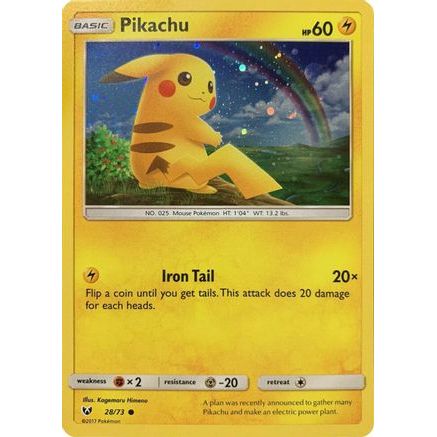 Pikachu - 28/73 (Cosmos Holo) 28 - Miscellaneous Cards & Products Holofoil