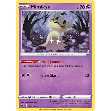 Mimikyu - 081/189 (Cosmos Holo) 81 - Miscellaneous Cards & Products Holofoil