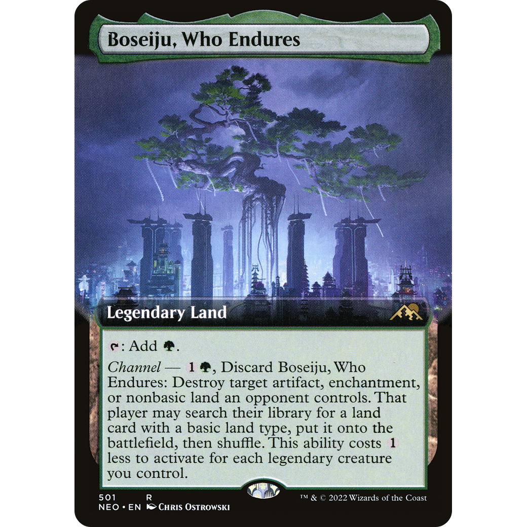 Boseiju, Who Endures (NEO-501) - Kamigawa: Neon Dynasty: (Extended Art) Foil