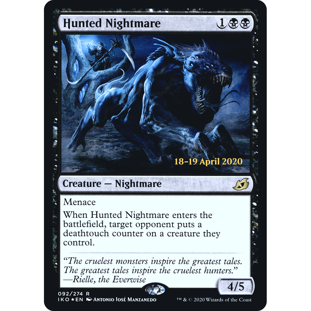 Hunted Nightmare (PRE-092) - Ikoria: Lair of Behemoths Promos Foil
