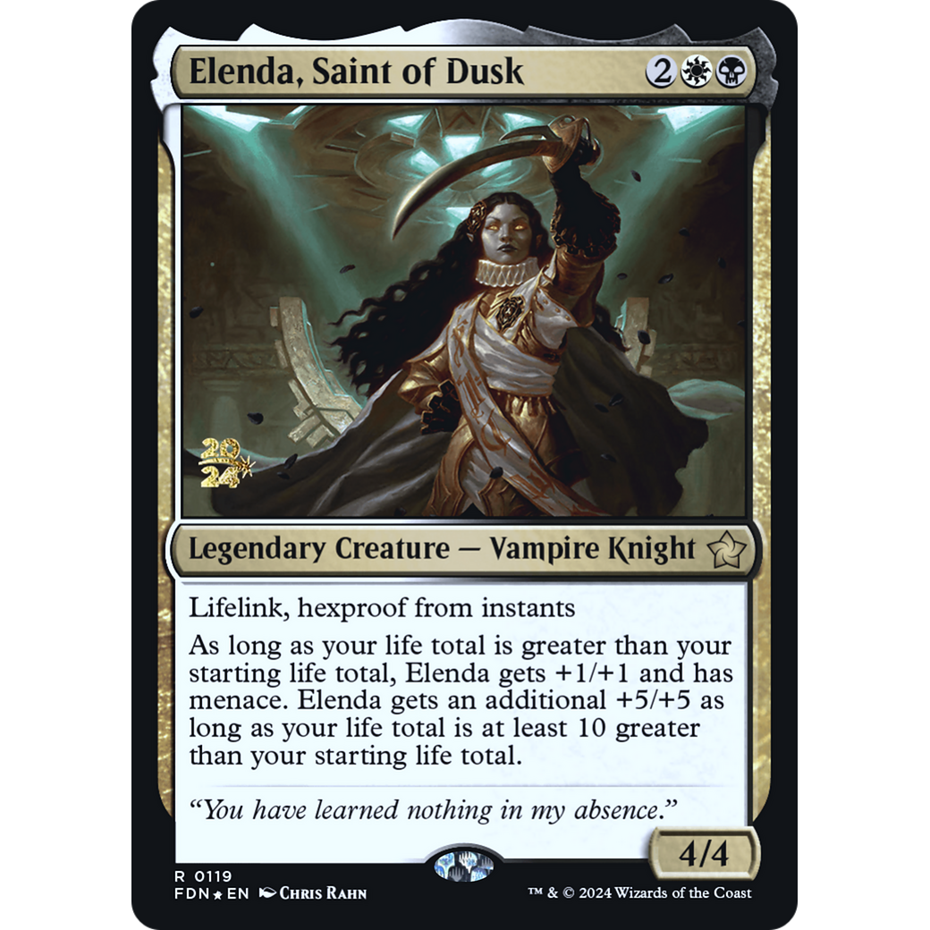 Elenda, Saint of Dusk (PRE-119S) - Foundations Promos Foil