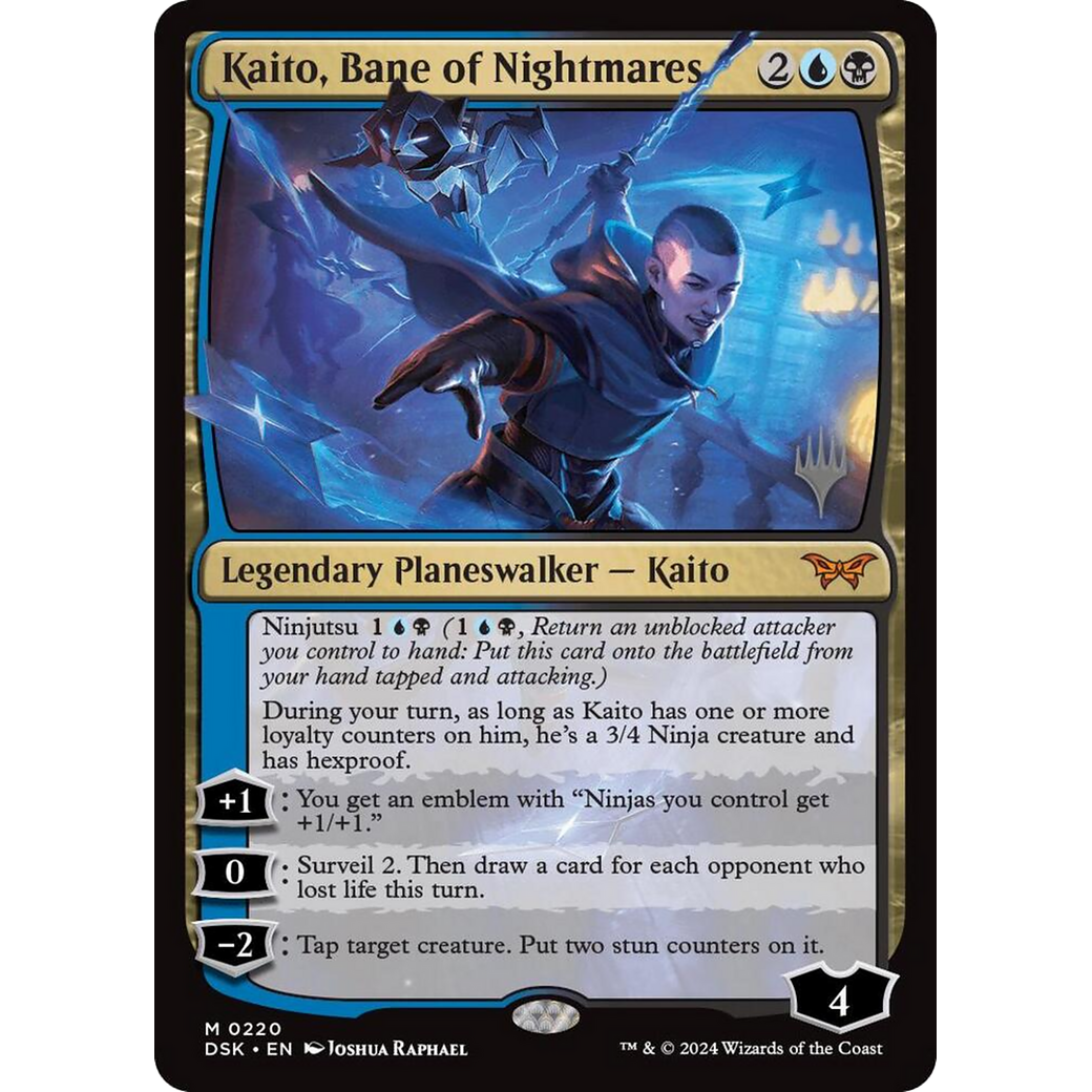 Kaito, Bane of Nightmares (PPDSK-220P) - Duskmourn: House of Horror Promos