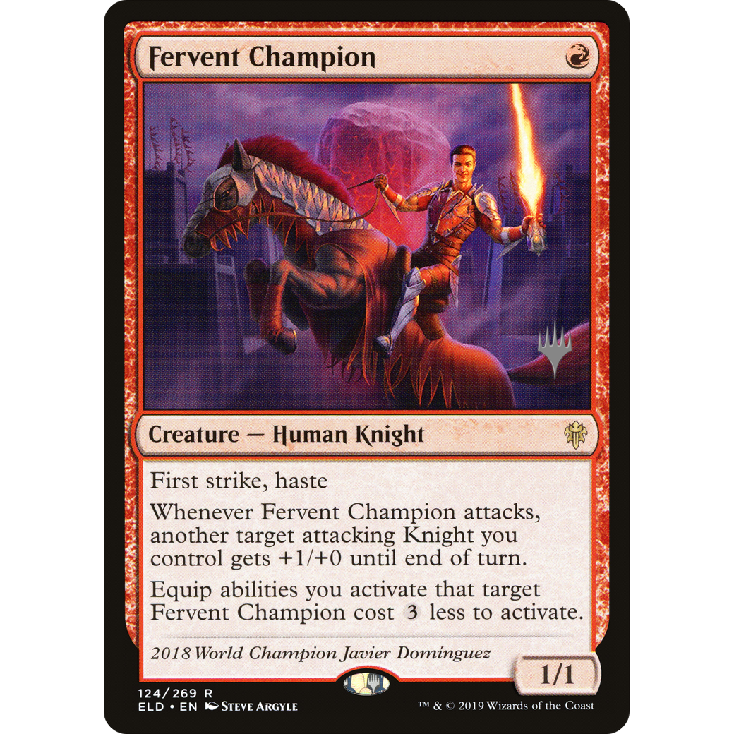 Fervent Champion (PPELD-124) - Throne of Eldraine Promos