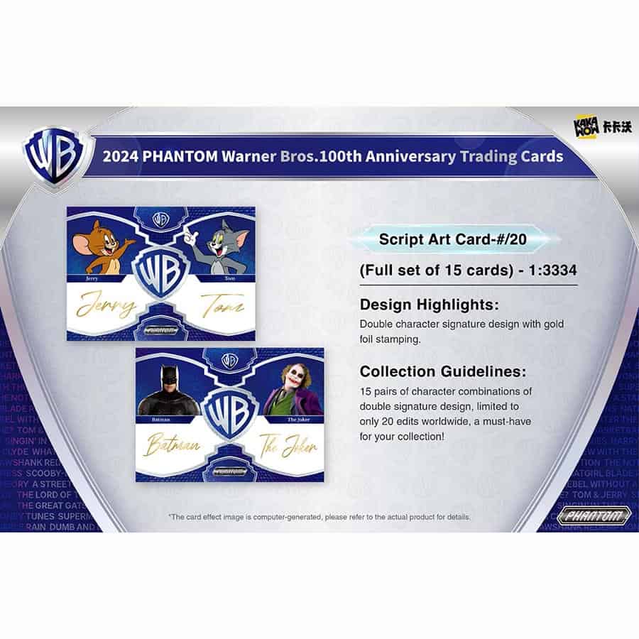 2024 Phantom Warner Bros 100th Anniversary Trading Cards