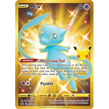 Mew (Secret) 25/25 - Celebrations Holofoil