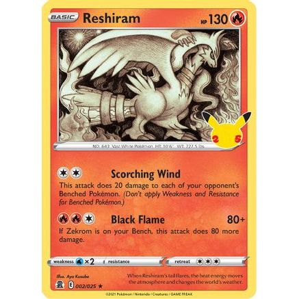 Reshiram 2/25 - Celebrations Holofoil