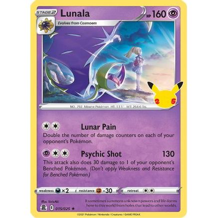 Lunala 15/25 - Celebrations Holofoil