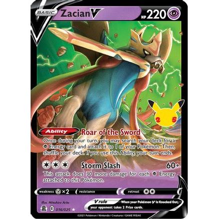 Zacian V 16/25 - Celebrations Holofoil