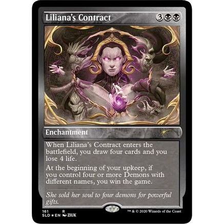 Liliana's Contract (161) (Foil Etched) (SLD-161) - Secret Lair Drop Series Foil