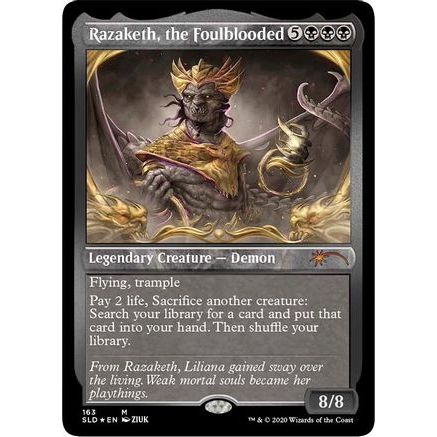 Razaketh, the Foulblooded (Foil Etched) (SLD-163) - Secret Lair Drop Series Foil