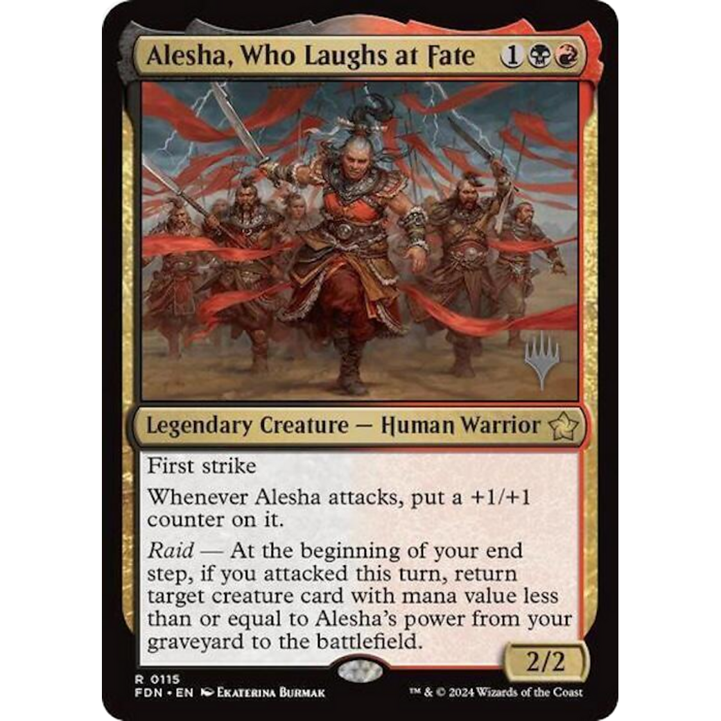 Alesha, Who Laughs at Fate (PPDFT-115) - Promo Pack: Aetherdrift Foil