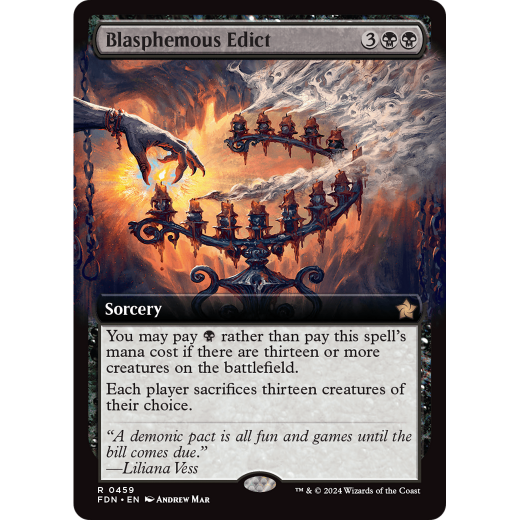 Blasphemous Edict (FDN-459) - Foundations: (Extended Art) Foil