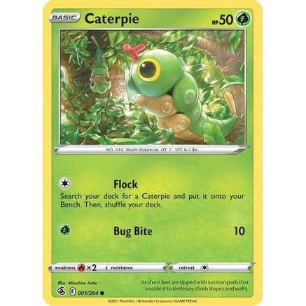 Caterpie 1/264 - SWSH08 Fusion Strike Reverse Holofoil