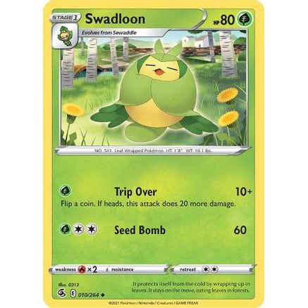 Swadloon 10/264 - SWSH08 Fusion Strike Reverse Holofoil