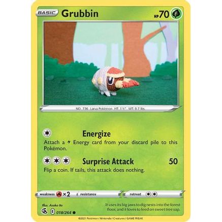 Grubbin 18/264 - SWSH08 Fusion Strike Reverse Holofoil