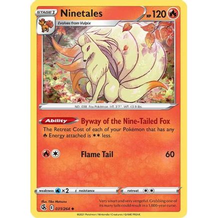 Ninetales (31) 31/264 - SWSH08 Fusion Strike Reverse Holofoil