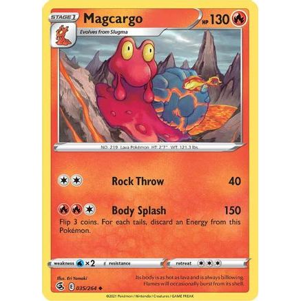 Magcargo 35/264 - SWSH08 Fusion Strike Reverse Holofoil