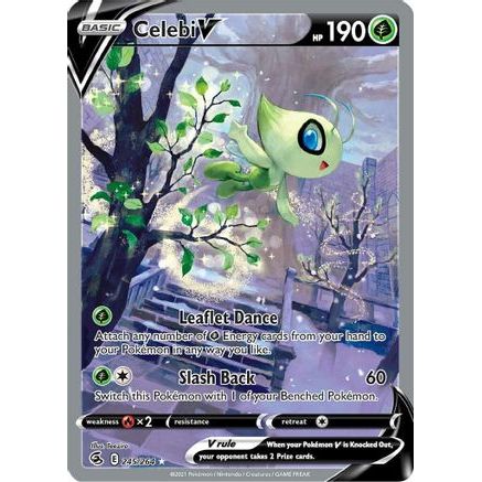Celebi V (Alternate Full Art) 245/264 - SWSH08 Fusion Strike Holofoil
