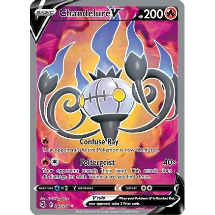 Chandelure V (Full Art) 247/264 - SWSH08 Fusion Strike Holofoil