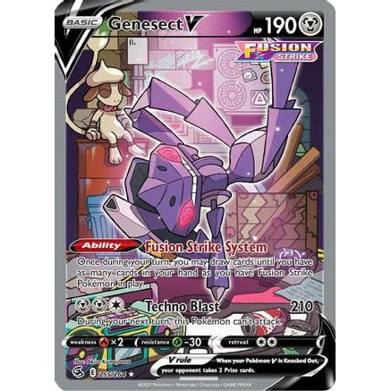 Genesect V (Alternate Full Art) 255/264 - SWSH08 Fusion Strike Holofoil