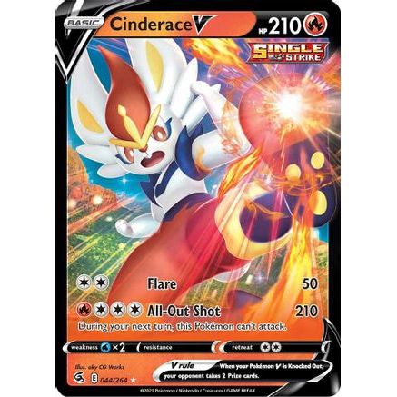 Cinderace V (44) 44/264 - SWSH08 Fusion Strike Holofoil