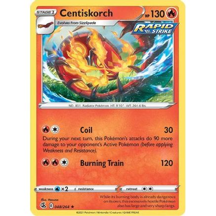 Centiskorch (48) 48/264 - SWSH08 Fusion Strike Reverse Holofoil