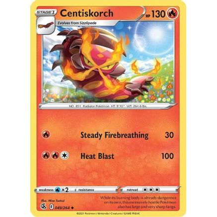 Centiskorch (49) 49/264 - SWSH08 Fusion Strike Reverse Holofoil