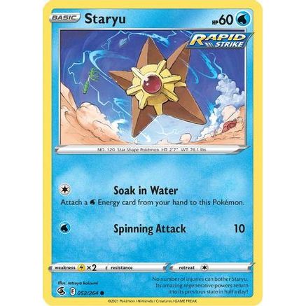 Staryu 52/264 - SWSH08 Fusion Strike Reverse Holofoil