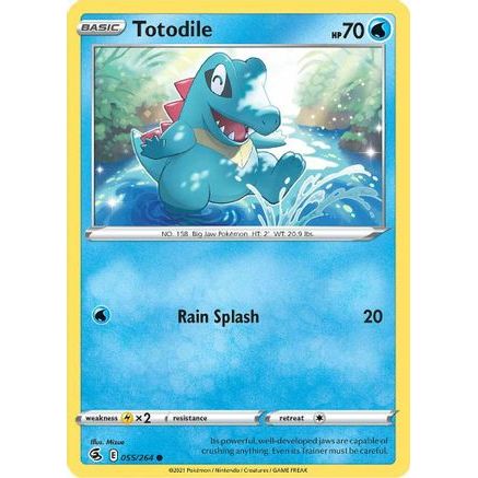 Totodile 55/264 - SWSH08 Fusion Strike Reverse Holofoil
