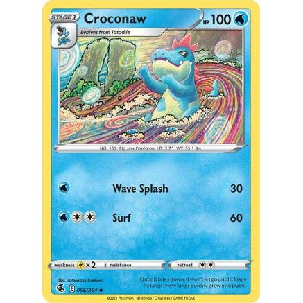 Croconaw 56/264 - SWSH08 Fusion Strike Reverse Holofoil