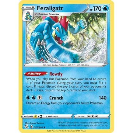 Feraligatr 57/264 - SWSH08 Fusion Strike Holofoil