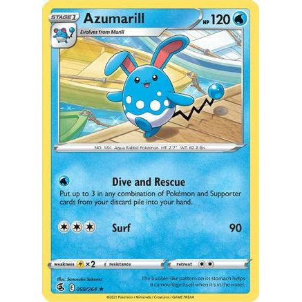 Azumarill 59/264 - SWSH08 Fusion Strike Reverse Holofoil