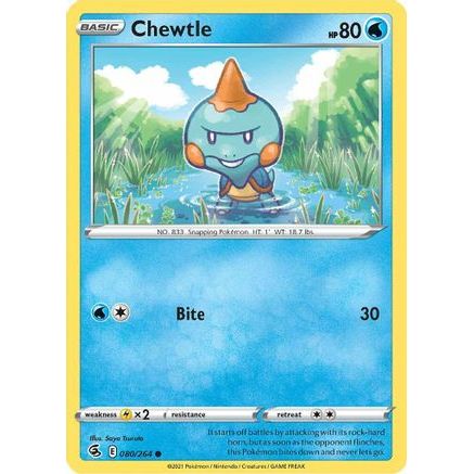 Chewtle 80/264 - SWSH08 Fusion Strike Reverse Holofoil