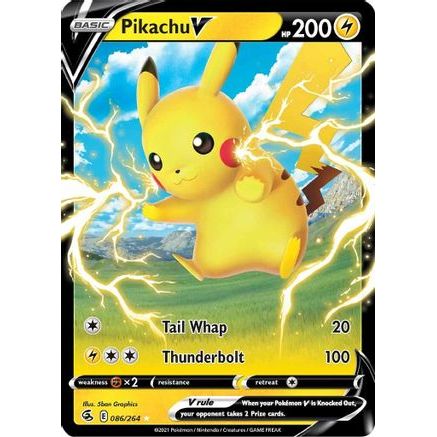 Pikachu V 86/264 - SWSH08 Fusion Strike Holofoil